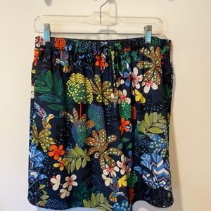 LOFT Floral summer skirt with pockets.